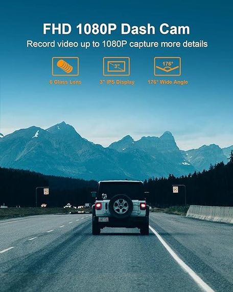 Автомобильный видеорегистратор Dash Cam FHD 1080P | Зображення 2