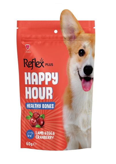 Лакомство для собак с ягненком, яйцами и клюквой Reflex Happy Hour, 60 гр