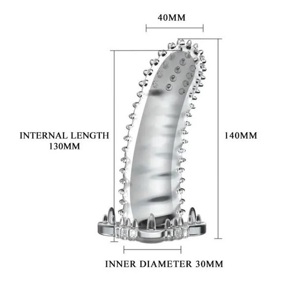 Насадка на член Brave Man рельєфна без вибрации sexstyle | Зображення 6
