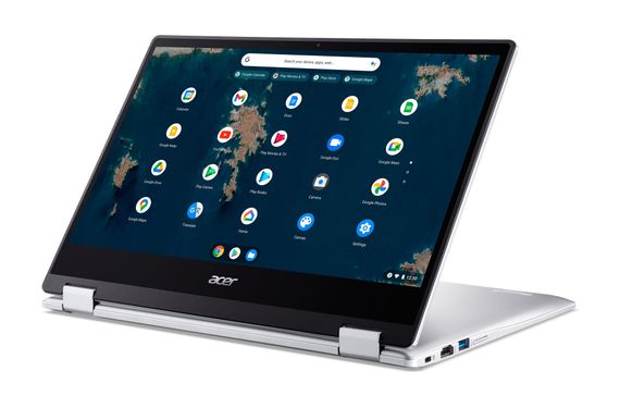 Ноутбук Acer Chromebook Spin CP314-1HN 14' FHD IPS, Intel C N4500, 8GB, F128GB, UMA, ChromeOS, сріблястий (NX.AZ3EU.002) | Зображення 8