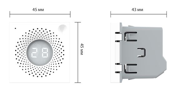 Розумний ZigBee датчик температури та вологості LIVOLO, білий, модуль без рамки (VL-FCEZ-2WP) | Зображення 4