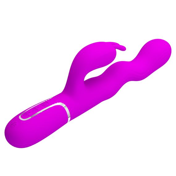 Вібратор-кролик PRETTY LOVE Laursen Purple, силікон, фіолетовий, 7 режимів вібрації та 4 хвилі Sex Aura | Зображення 5