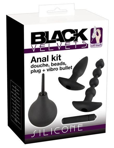 Набір анальних іграшок BLACK VELVETS ANAL KIT Sex Aura | Зображення 1