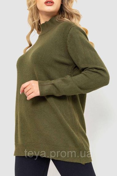 Свитер женский однотонный, цвет хаки, размер One Size FA_008488 | Зображення 2
