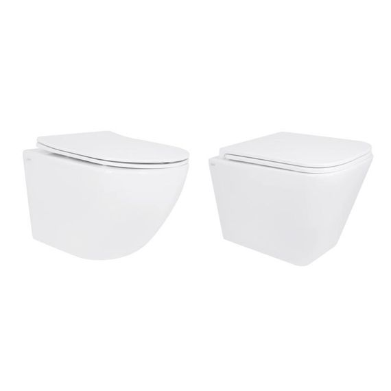 Акционный набор: унитаз подвесной Jay Ultra Quiet QT07335177W 485х360х320 + Tern Ultra Quiet QT17332303ASW 490x365x325