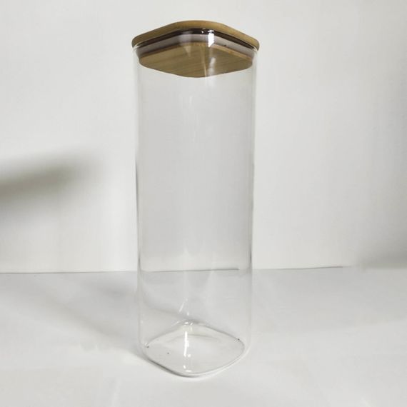 Емкость стеклянная с деревянной крышкой (прямоугольная) VT-7325 Vittora 2500 мл (29cm Spaghetti) | Зображення 2