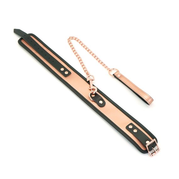 Ошейник с поводком Liebe Seele Rose Gold Memory Collar with Leash Розовый One Size | Зображення 1