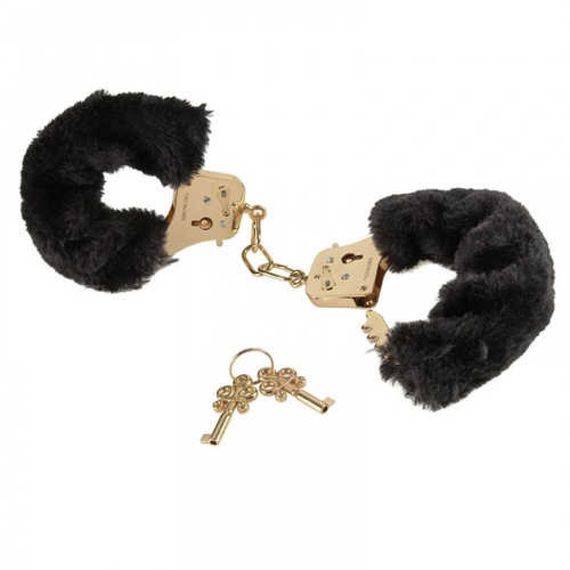 Наручники з хутром FF Gold Deluxe FURRY CUFFS | Зображення 1