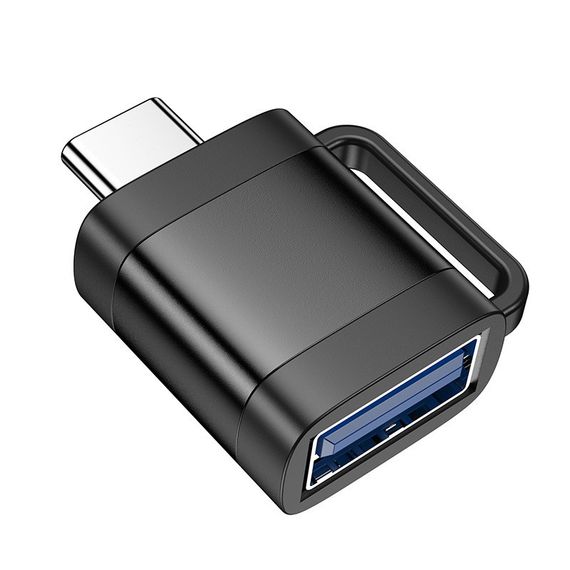 Перехідник Hoco UA31C OTG Type-C male to USB female Black | Зображення 3