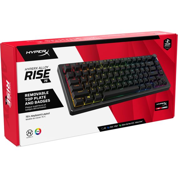 Клавіатура HyperX Alloy Rise 75 PBT HX Red USB UA Black (7G7A4AA) | Зображення 6
