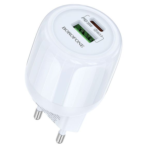 МЗП Borofone BA94A Lustrous PD30W+QC3.0 (1USB-A/1C) | Зображення 1