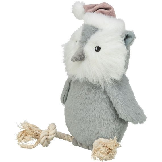 Іграшка Trixie для собак Різдвяна сова з мотузкою поліестер/бавовна 31 см | Зображення 1