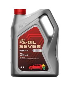 Моторна олива S-OIL 7 RED #7 SN 10W-40 4л.
