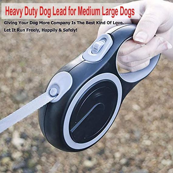 Поводок-рулетка для собак 8 м с цепью против перегрызания, для средних крупных пород, с чехлом для пакетиков | Зображення 1