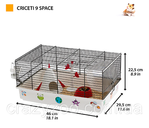Клітка для хом'яків Ferplast Criceti 9 Space біла 46х29.5х23 см 57009060 | Зображення 2