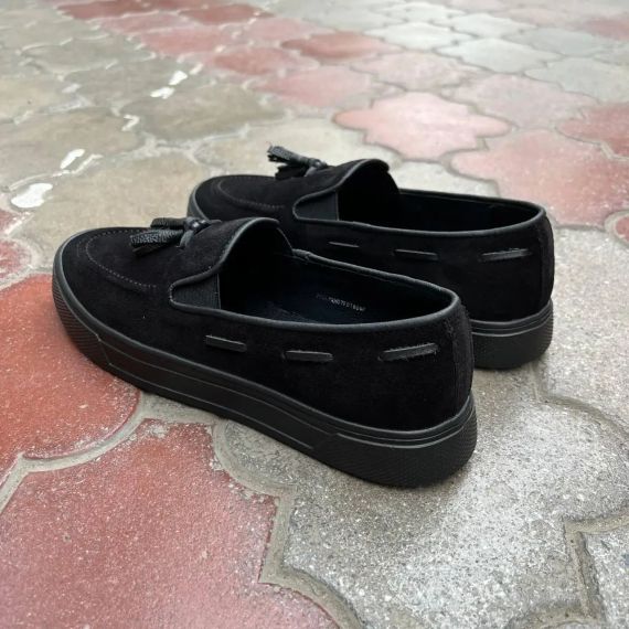 Замшевые черные лоферы 41 размер | Зображення 2
