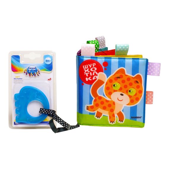 Мягкая книжка-шуршалка "Котик" Книжковий хмарочос 403785 с прорезывателем | Зображення 2