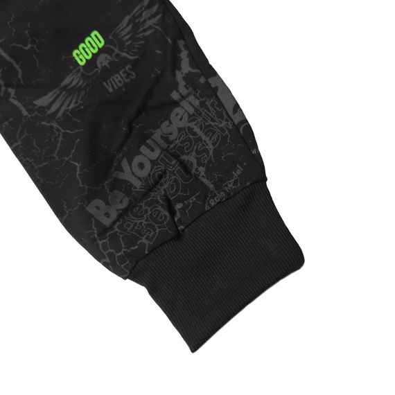 Спортивні стильні штани підліткові чоловічі Чорні 164 см ff | Зображення 1