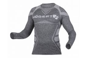 Термобілизна Hoegert OSTE HT5K392-M-L безшовна футболка 65% нейлон, 35% поліестер сіра, M-L (50-52)
