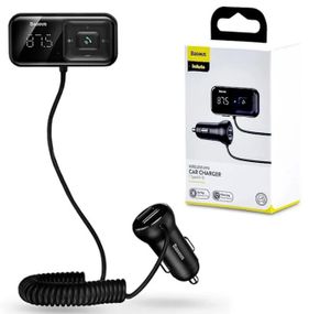 FM трансмиттер Bluetooth модулятор Baseus S-16 CCTM-E01 адаптер зарядное устройство Черный