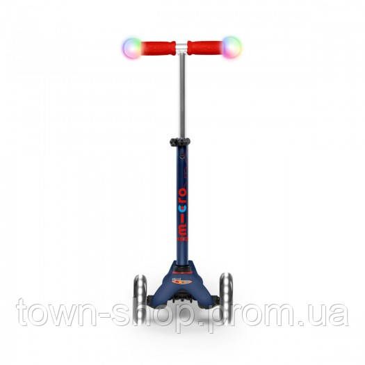 Самокат MICRO серии Mini Deluxe Magic – Темно-синий (до 50 kg, 3-х колесный, свет) | Зображення 3