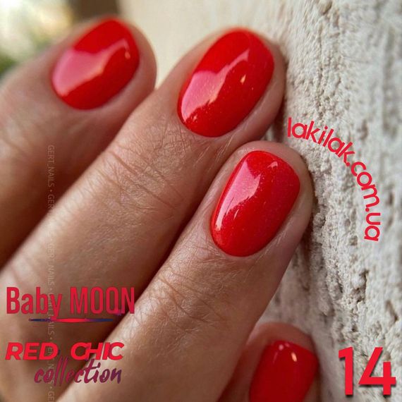 Гель-лак BABY MOON Red Chic №14 ферарі, 6 мл