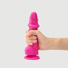 Реалистичный фаллоимитатор Strap-On-Me Sliding Skin Realistic Dildo Fuchsia L, эффект подвижной кожи sexstyle