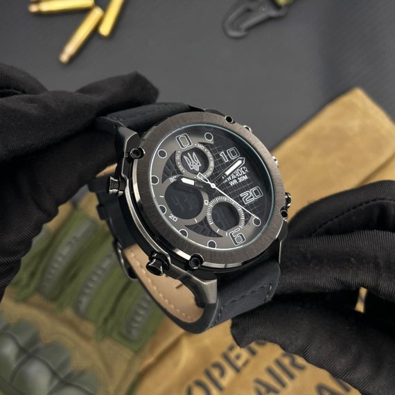 Чоловічий годинник Awarder 017 Тризуб срібло Black | Зображення 6