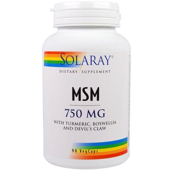Препарат для суставов и связок Solaray MSM 750 mg 90 Veg Caps SOR-00862