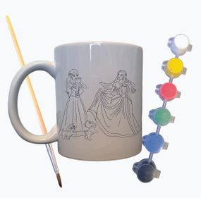 Набор для творчества кружка раскраска "Куклы Красотки" 330 мл белая