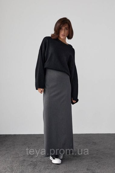 Однотонний в'язаний джемпер oversize колір чорний розмір S FL_000890 | Зображення 6
