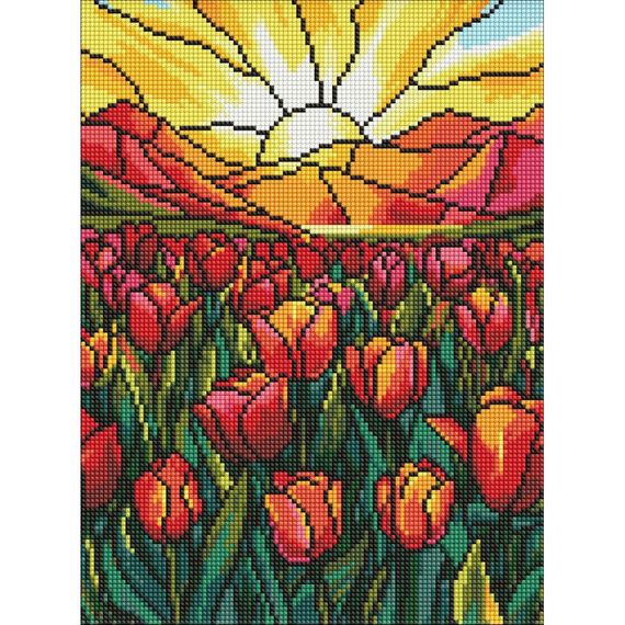 Алмазная мозаика "Поле тюльпанов" ©art_selena_ua AMO8066, 30х40 см