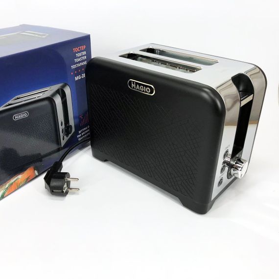 Тостер для кухні побутової MAGIO MG-287, Маленький тостер, Тостер зі знімним піддоном WC-131 для крихт | Зображення 1