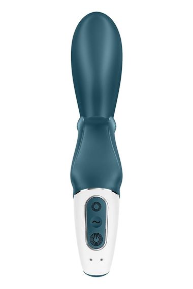 Смартвібратор-кролик Satisfyer Hug Me Bluegrey, 2 мотори, діаметр 4,2см, широка кліторальна частина | Зображення 4