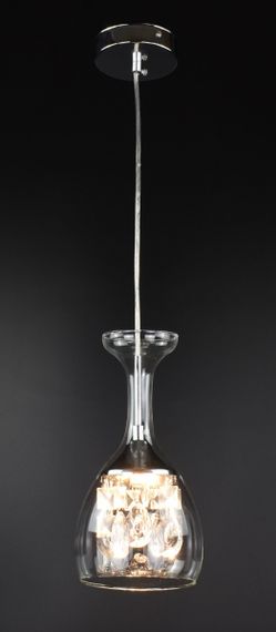 Люстра світлодіодна підвісна LED світильник для квартири на стелю лед 26997 Хром 30-150х13х13 см. | Зображення 9