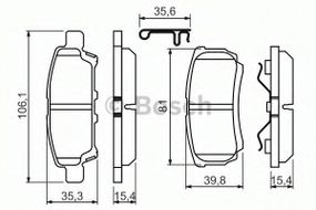 Комплект гальмівних колодок - дискові BOSCH 0986494502 на JEEP PATRIOT (MK74)