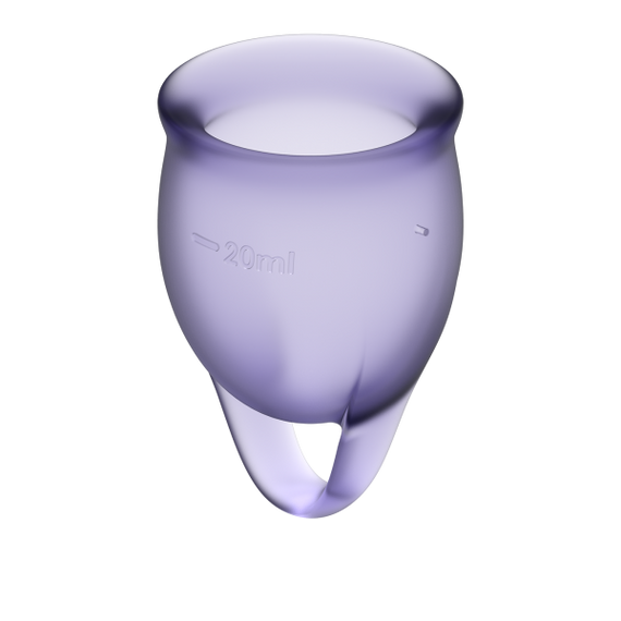 Набор многоразовых менструальных чаш Satisfyer Feel Confident, медицинский силикон, 15 мл и 20 мл sexstyle | Зображення 6