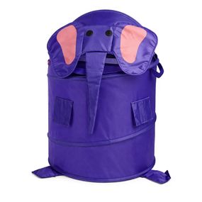 Корзина для игрушек "Слоник" M 1039(Violet) диаметр 37 см, высота 47/57 см, с крышкой