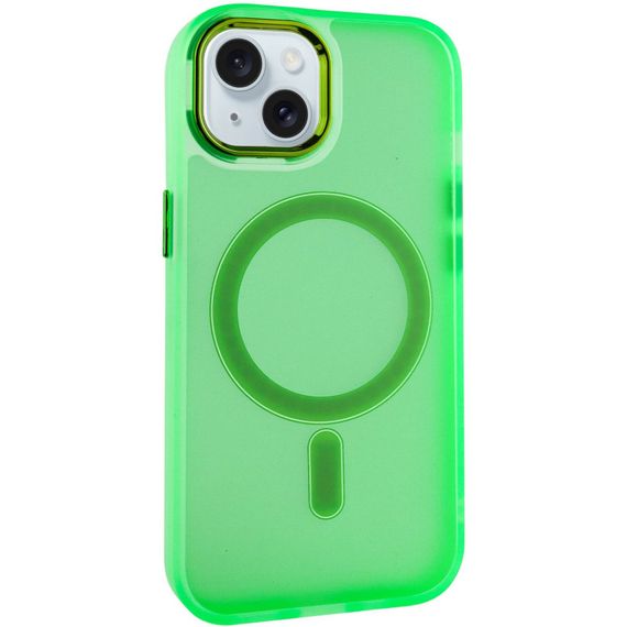 Чохол TPU+PC Lily with MagSafe для Apple iPhone 15 (6.1") Neon Green