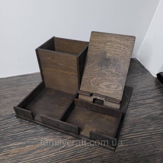 Органайзер офисный настольный для канцелярии с подставкой для телефона | Зображення 7