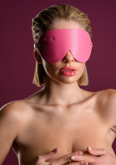 Маска на очі Taboom Malibu, з веганської шкіри, рожевий Sex Aura | Зображення 1