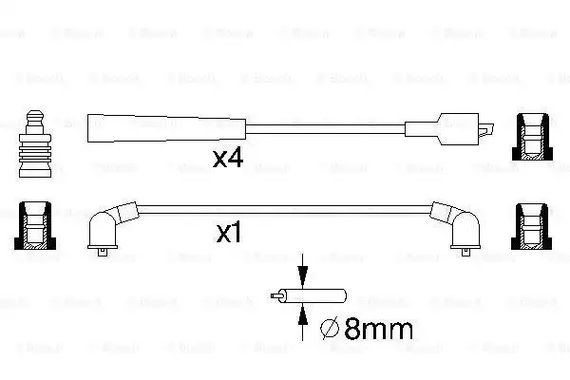 Комплект дротів запалювання FORD TRANSIT, BOSCH (0986357129) | Зображення 4