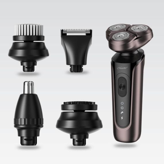 Набір для стрижки волосся акумуляторний 5 в 1 Maestro MR-674, водонепроникний, LED, USB