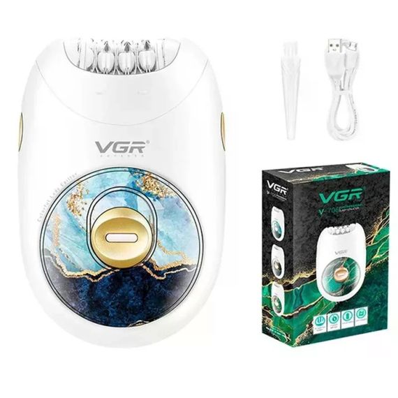 Эпилятор VGR V-706 • Аккумуляторный женский пинцетный эпилятор VGR V-706 с USB зарядкой для удаления волос дома | Зображення 1