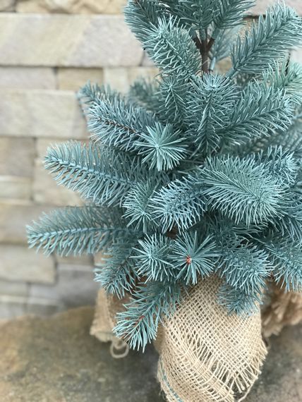 Ялинка лита Premium в мішковині 50 см блакитна | Зображення 3