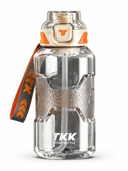 Спортивная бутылка для воды TKK 1500 мл (1.5 л): ударопрочный Tritan BPA-free, Белая | Зображення 1