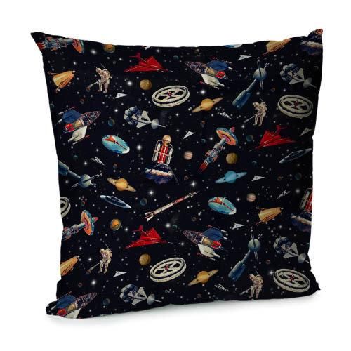 Подушка диванная с бархата Космос 45x45 см (45BP_UNI003)