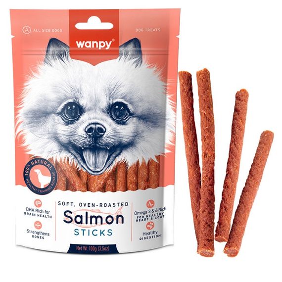 Wanpy Salmon Sticks ласощі для собак з лососем, 100 гр