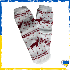 Шкарпетки новорічні махрові. Шкарпетки на подарунок. Новорічні шкарпетки. 36-40
