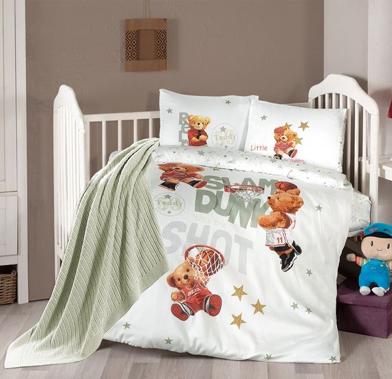 Детский комплект постельного белья с пледом First Choice Baby Digital Satin Nirvana 100х150 см. Cleo
